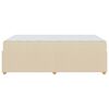 vidaXL Sengestel med madras Creme 120 x 200 cm Stof