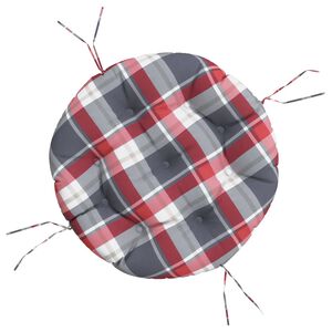 vidaXL rund hynde &Oslash;60x11 cm oxfordstof ternet r&oslash;d