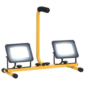 vidaXL LED-projekt&oslash;r med h&aring;ndtag 2x30 W kold hvid