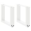 vidaXL sofabordsben U-formet 2 stk. hvid 40x(30-31) cm st&aring;l