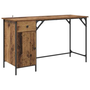 vidaXL Computerbord Gammelt tr&aelig; 131 x 48 x 75 cm Konstrueret tr&aelig;