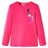 vidaXL Lang&aelig;rmet T-shirt til b&oslash;rn str. 116 pink