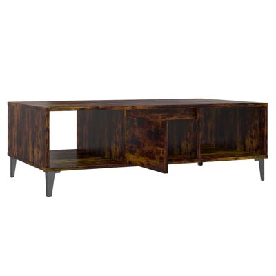 vidaXL sofabord 103,5x60x35 cm spånplade røget egetræsfarve