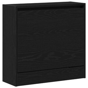 vidaXL Sko skab 60 x 21 x 57 cm Konstrueret tr&aelig; Sort eg