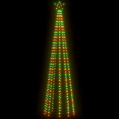vidaXL lysende juletræ 100x360 cm 400 LED'er farverigt lys