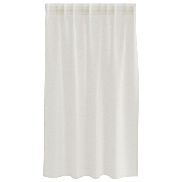 vidaXL Voile Gardin med gardiner 2 pcs Creme 140 x 140 cm Polyester