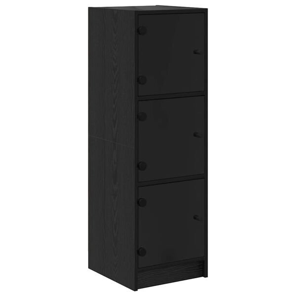 vidaXL Highboard Sort eg 35 x 37 x 109 cm Konstrueret tr&aelig;