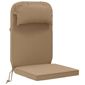 vidaXL Solseng Pude 100% polyester Gr&aring;brun 55 x 124 x 5 cm