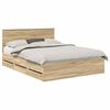 vidaXL Sengestel med skuffe Sonoma eg 150 x 200 cm Ingeni&oslash;rtr&aelig;