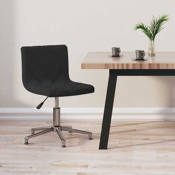 vidaXL drejelig kontorstol fl&oslash;jl sort