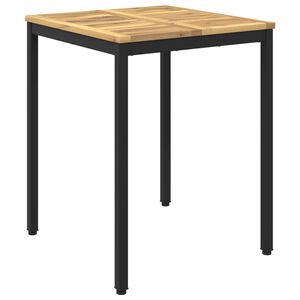 vidaXL Havemiddagstabel Hvid og sort 60 x 60,5 x 75 cm