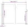 vidaXL sammenrullelig sidemarkise 180x600 cm hvid