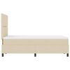 vidaXL Box spring seng med madras med LED Creme 120 x 190 cm Stof