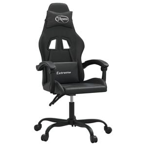 vidaXL drejelig gamingstol kunstl&aelig;der sort
