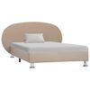 vidaXL sengestel 100 x 200 cm kunstl&aelig;der cappuccinofarvet
