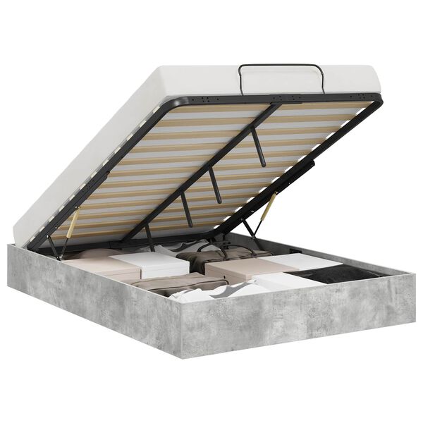 vidaXL Ottoman Sengestel Beton Gr&aring; 120 x 190 cm Konstrueret tr&aelig;