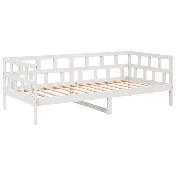 vidaXL daybed 90x200 cm massivt fyrretr&aelig; hvid