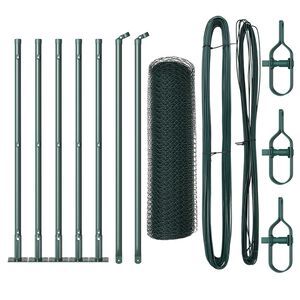 vidaXL Hegnsp&aelig;l Gr&oslash;n 10 x 0,5 m (25 mm mesh) St&aring;l og PVC