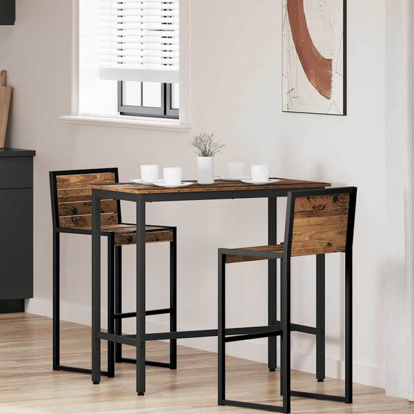 vidaXL bord Gammelt tr&aelig; 100 x 50 x 90,5 cm Ingeni&oslash;rtr&aelig; og st&aring;l