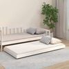 vidaXL sengeramme uden madras 90x190 cm massivt fyrretr&aelig; hvid
