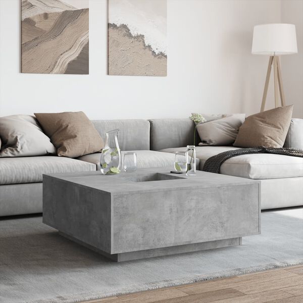 vidaXL sofabord 100x100x40 cm konstrueret tr&aelig; betongr&aring;