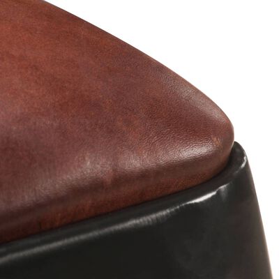 vidaXL barstole 2 stk. ægte læder sort