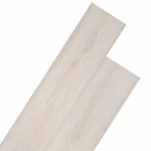 vidaXL Gulvplanker Eg klassisk hvid 5,26 m&sup2; 18 stk. PVC