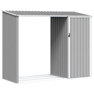 vidaXL br&aelig;ndeskur 245x98x159 cm galvaniseret st&aring;l gr&aring;