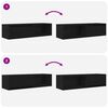 vidaXL tv-bord 100x31x25,5 cm konstrueret tr&aelig; sort egetr&aelig;sfarve