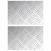vidaXL Trappe Tread Rektangul&aelig;r 2 pcs S&oslash;lv 30 x 20 cm Aluminium