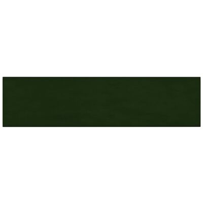vidaXL vægpaneler 12 stk. 60x15 cm 1,08 m² fløjl mørkegrøn