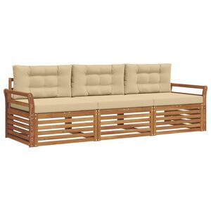 vidaXL Udend&oslash;rs sofagruppe 3 stk. Naturlig og Beige