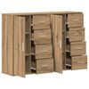 vidaXL Sideboard 2 pcs Artisan Egetr&aelig; 60 x 31 x 84 cm Konstrueret tr&aelig;
