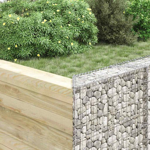 vidaXL gabion-højbed 80x20x100 cm trapezformet galvaniseret stål