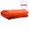 vidaXL Tarpaulin 650g / m² Orange 4 x 4 m Lærred med PVC-belægning