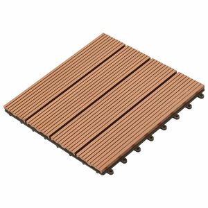 vidaXL Terrasse Flise 11 pcs Brun 30 x 30 cm WPC