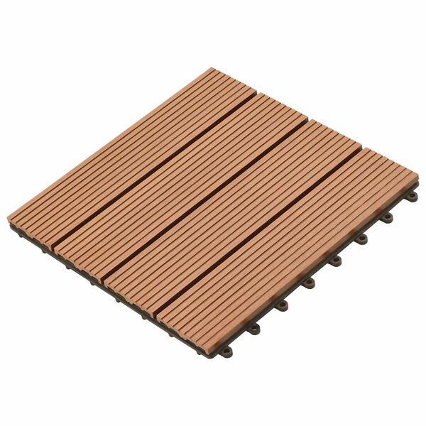 vidaXL Terrasse Flise 11 pcs Brun 30 x 30 cm WPC