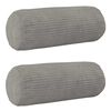 vidaXL Pudebetr&aelig;k 2 pcs HEERLEN Lysegr&aring; &Oslash; 15 x 40 cm cordfl&oslash;jl