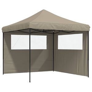 vidaXL Party Tent 292 x 292 x 315 cm Gr&aring;brun Oxford stof