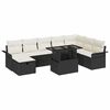 vidaXL Havesofa S&aelig;t 9 stk. Sort polyrattan