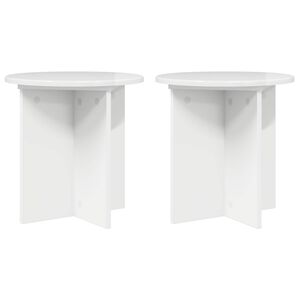 vidaXL Planteholder 2 pcs Hvid h&oslash;jglans 40 x 40 x 40 cm