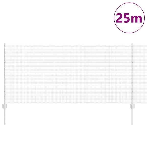 vidaXL Hegn med post S&oslash;lv 1 x 25 m St&aring;l