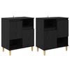 vidaXL Sideboards 2 stk. Sort eg 60 x 35 x 70 cm Konstrueret tr&aelig;