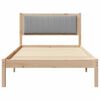 vidaXL Sengestel med Polstret Hovedgavl Lysegr&aring; 100 x 200 cm