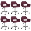 vidaXL drejelige spisebordsstole 6 stk. stof lilla