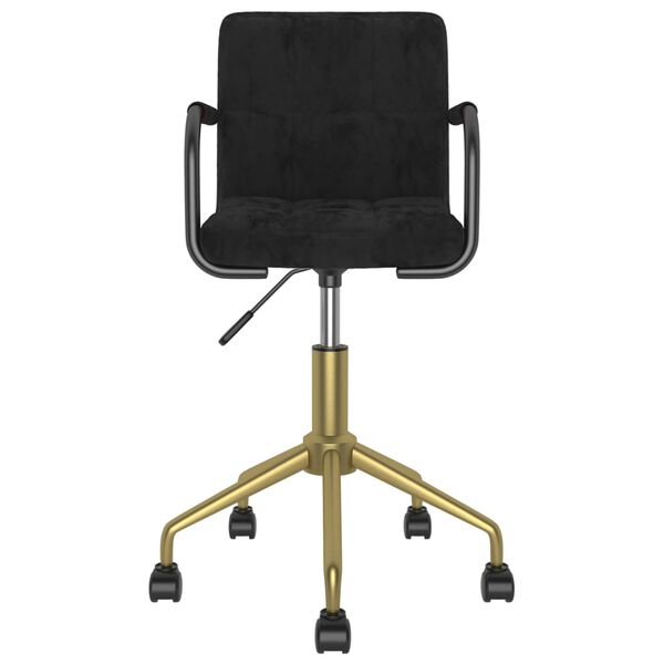 vidaXL drejelig spisebordsstol fl&oslash;jl sort