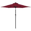 vidaXL parasol med st&aring;lstang 225x225x212 cm bordeauxr&oslash;d