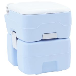 vidaXL Camping toilet Lysebl&aring; og Hvid 41,5 x 36,5 x 42 cm Polyethylen