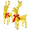 vidaXL 3D Jule Rensdyr LOVIISA 2 stk. 80 LED'er Varm hvid