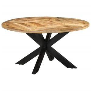 vidaXL spisebord &Oslash;560x76 cm massivt ru mangotr&aelig;